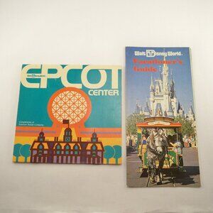 Disney World Vintage Epcot 83, Disney World Vacationer's 80 Guides Ephemera